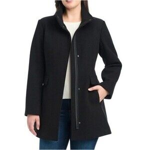 Vince Camuto Women's Full Zip & Snap Jacket Black NWT